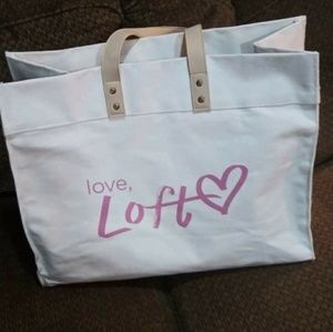 Loft canvas large tote New no tags